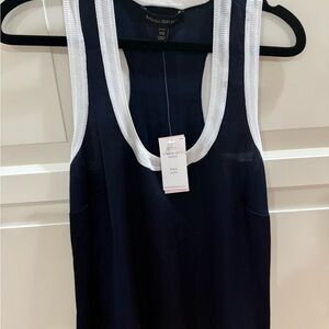 Banana Republic Navy and White Tank Top